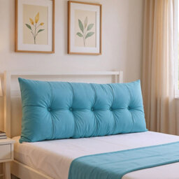 Darphe Blue Pp Cotton Filled Removable Cover Washable Headboard Pillow 180Cm W X 60Cm H - thumbnail 2