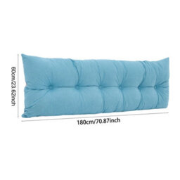 Darphe Blue Pp Cotton Filled Removable Cover Washable Headboard Pillow 180Cm W X 60Cm H - thumbnail 8