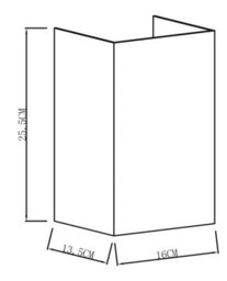 Harper Living 1Xe27/es Wall Wash Light With Switch, Rectangle Mocha Fabric Shade, Suitable For Led Upgrade - thumbnail 3