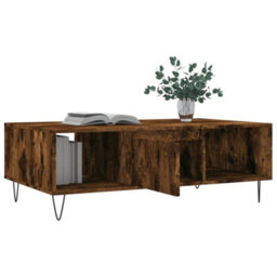 Berkfield Sturdy Coffee Table Smoked Oak 104X60X35 Cm Engineered Wood - thumbnail 4