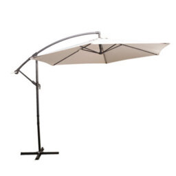 Alfresia Grey 3M Garden Cantilever Parasol, Garden Umbrella With Crank Handle & Tilt - thumbnail 6