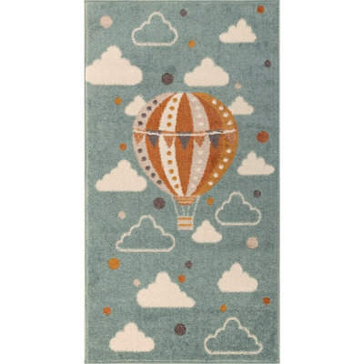 Livabliss Ankara Kids Multicoloured Teal Washable Rug For Children's Rooms 80 X 150 Cm - image 1