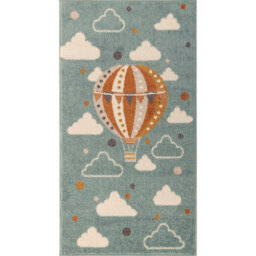 Livabliss Ankara-Kids Multicoloured Grey Blue Washable Rug For Children's Rooms 80 X 150 Cm Easy Care, Non Shedding - thumbnail 1