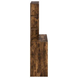 Berkfield Smoked Oak Computer Desk Smoked Oak Engineered Wood Standard - thumbnail 5