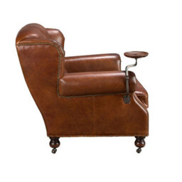 Angel Cerda Elegant Cognac Brown Leather Chester Armchair For Modern Living Spaces - thumbnail 6