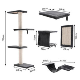 Darphe Cat Tree Set With Hammock And Jumping Platform - thumbnail 8