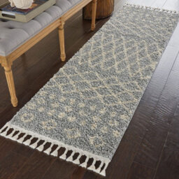Nourison Moroccan Shaggy Mrs02 Silver Runner-66Cm X 246Cm - thumbnail 1