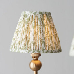 Loops Stunning 2 Pack Brushed Aged Brass Ceiling Pendant Lights With Green Fabric Shades - thumbnail 5