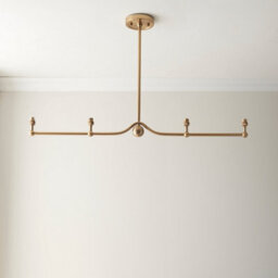 Loops Stylish Brushed Aged Brass Pendant Light With Coral Pink Shades For Dining Spaces - thumbnail 5