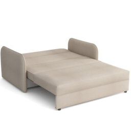 Sofa Viva Loft Iii With Sleeping Function And Storage Chipboard Metal Legs Wooden Frame 145Cm Width Grey - thumbnail 4