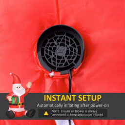 Homcom 4Ft Lighted Inflatable Santa Claus With Gift Box Christmas Outdoor - thumbnail 6