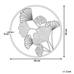 Beliani Wall Decor Flower Bismuth Metal 45 Cm Gold - thumbnail 3