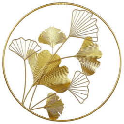 Beliani Wall Decor Flower Bismuth Metal 45 Cm Gold - thumbnail 4
