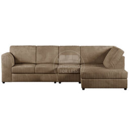 Furnishings For Less UK Luxor Coffee Jumbo Cord Large 5 Seater Corner Sofa Long Right Hand Facing - Full Back - thumbnail 1