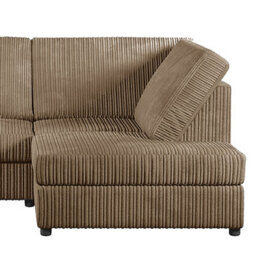 Furnishings For Less UK Luxor Coffee Jumbo Cord Large 5 Seater Corner Sofa Long Right Hand Facing - Full Back - thumbnail 4