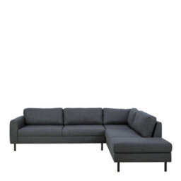 Wyld Haus San Sebastian Right-Hand L-Shaped Corner Sofa Upholstered In Dark Grey Fabric - thumbnail 3