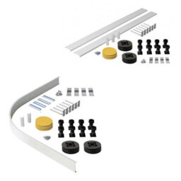 Royal Bathrooms 1700 X 760mm Rectangular Stone Shower Enclosure Tray With Riser Kit Gloss White 40mm Slimline - thumbnail 6