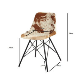 Worcester Adaman Live Edge Matching Cowhide Dining Chair (Pack Of 2) - thumbnail 5