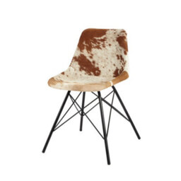 Worcester Adaman Live Edge Matching Cowhide Dining Chair (Pack Of 2) - thumbnail 2