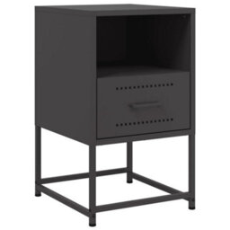 Berkfield Bedside Cabinets 2 Pcs Black 36X39X60.5 Cm Steel - thumbnail 5