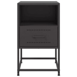Berkfield Bedside Cabinets 2 Pcs Black 36X39X60.5 Cm Steel - thumbnail 6