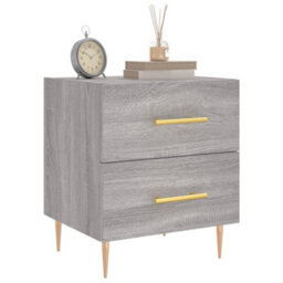 Berkfield Bedside Cabinet Grey Sonoma 40X35X47.5 Cm Engineered Wood - thumbnail 3