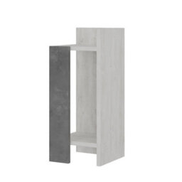 Decortie Elos Modern Narrow Right Module Bedside Table Nightstand 25Cm Drop-Door Storage White - thumbnail 2