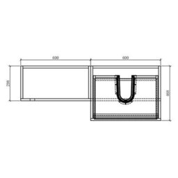 Plum&clay Solstice Gloss White Right Hand Bathroom Vanity Basin & Wc Unit Combination (W)1200mm (H)890mm - thumbnail 4