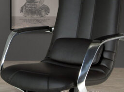 Angel Cerda Black Leatherette  Swivel Office Chair - thumbnail 5