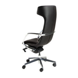 Angel Cerda Black Leatherette  Swivel Office Chair - thumbnail 6