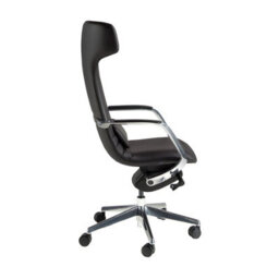 Angel Cerda Black Leatherette  Swivel Office Chair - thumbnail 7