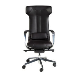 Angel Cerda Black Leatherette  Swivel Office Chair - thumbnail 2