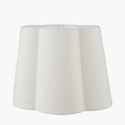 Pacific Lifestyle 45Cm White Handloom Tapered Scalloped Lampshade - thumbnail 1