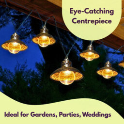 Annibells Set Of 10 Gold Solar Led Shade String Lights  (14069) - thumbnail 5