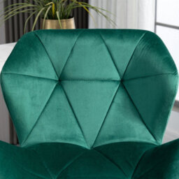 Homcom Set Of 2 Luxurious Velvet-Touch Bar Stools Metal Frame Footrest Green - thumbnail 8