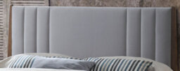 Save On Goods UK 4Ft6 Double Grey Soft Velvet Fabric Upholstered And Wood Bed Frame Bedstead. Light Grey, - thumbnail 3