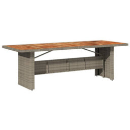 Berkfield 11 Piece Garden Dining Set With Cushions Grey Poly Rattan - thumbnail 5