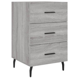 Berkfield Bedside Cabinet Grey Sonoma 40X40X66 Cm Engineered Wood - thumbnail 2