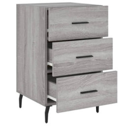 Berkfield Bedside Cabinet Grey Sonoma 40X40X66 Cm Engineered Wood - thumbnail 7