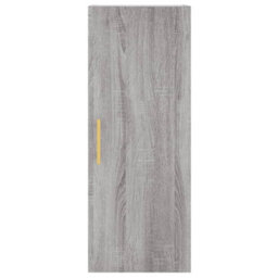 Berkfield Highboard Grey Sonoma 34.5X34X180 Cm Engineered Wood - thumbnail 8