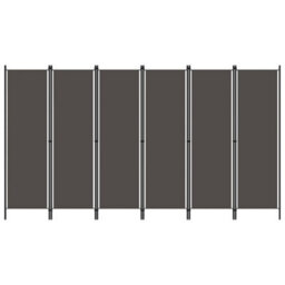 Vidaxl 6-Panel Room Divider Anthracite 300X180 Cm Room Dividers - thumbnail 1