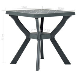 Berkfield Bistro Table Anthracite 70X70X72 Cm Plastic - thumbnail 6