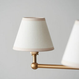 Loops Elegant Brushed Brass 5-Light Pendant Ceiling Light With Vintage White Shades - thumbnail 4