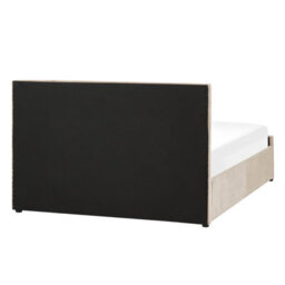 Beliani Ottoman Bed Velvet Rochefort 180 X 200 Cm (Eu Super King) Beige - thumbnail 7
