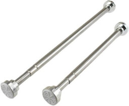 Vivo Heavy Duty Extendable Telescopic Shower Curtain Pole Rail Rod Bath Door Window 85-140Cm (Silver) - thumbnail 1