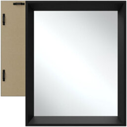 Tectake Wall Mirror Elina - Rectangular, With Plastic Frame, Includes Mounting Materials 40.6 X 50.8 Cm  - Black - thumbnail 1