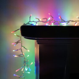 Samuel Alexander 960 Led 12M  Cluster Indoor Outdoor Multi Function Mains Operated Christmas Lights With Timer On Clear Cable In Multicoloured - thumbnail 1