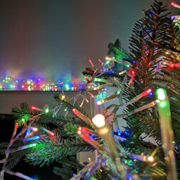 Samuel Alexander 960 Led 12M  Cluster Indoor Outdoor Multi Function Mains Operated Christmas Lights With Timer On Clear Cable In Multicoloured - thumbnail 9
