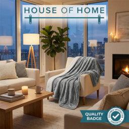 House Of Home Heated Electric Throw Sherpa Blanket 180 X 130Cm Digital 10 Heat Settings, Safety Shut Off, Timer, Machine Washable - thumbnail 9