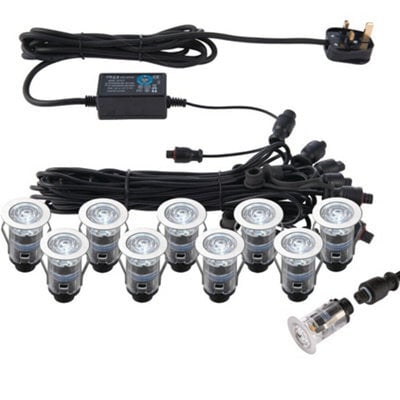 Ip67 Outdoor Decking Plinth Lights 10X 25mm Colour Changing Daylight Blue Lamp - image 1